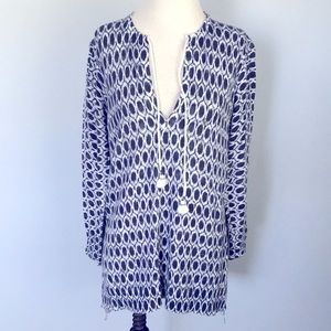 LOFT Patterned Coastal Light Cotton Tunic